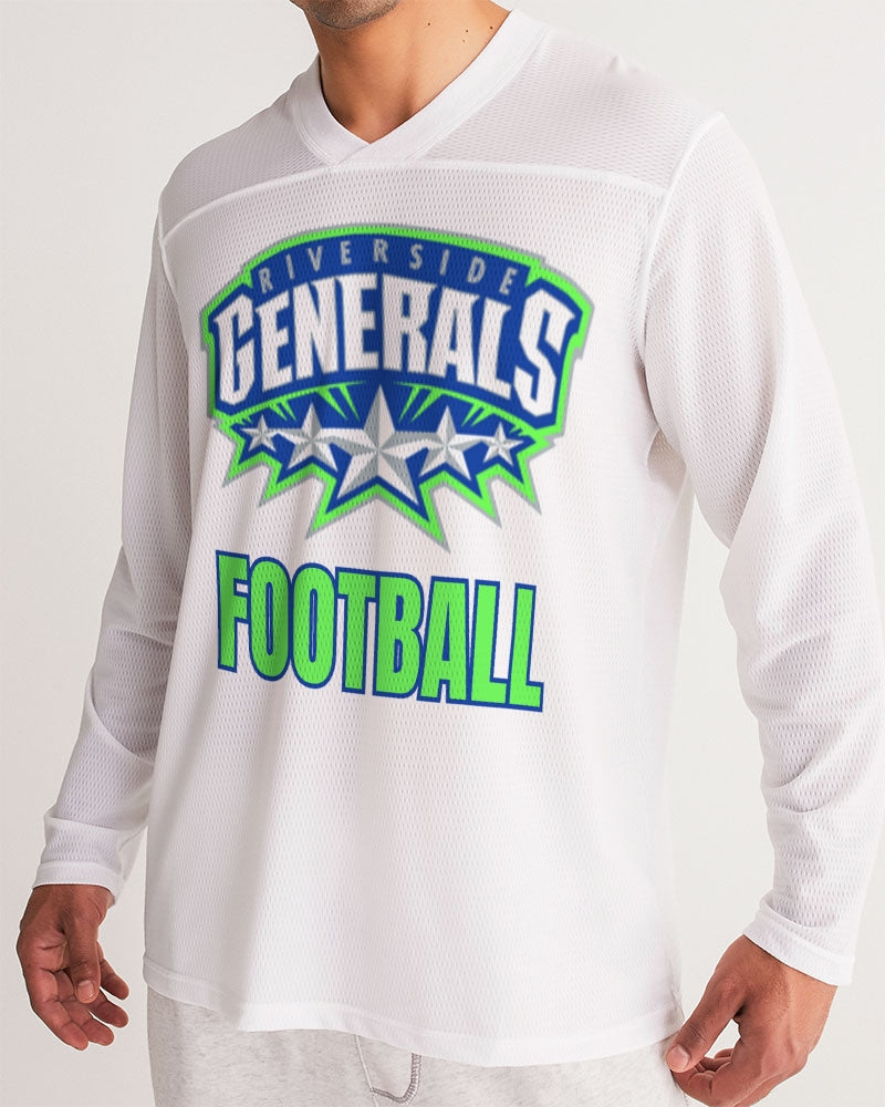 Generals - Football - Blue Outline Men's Long Sleeve Sports Jersey