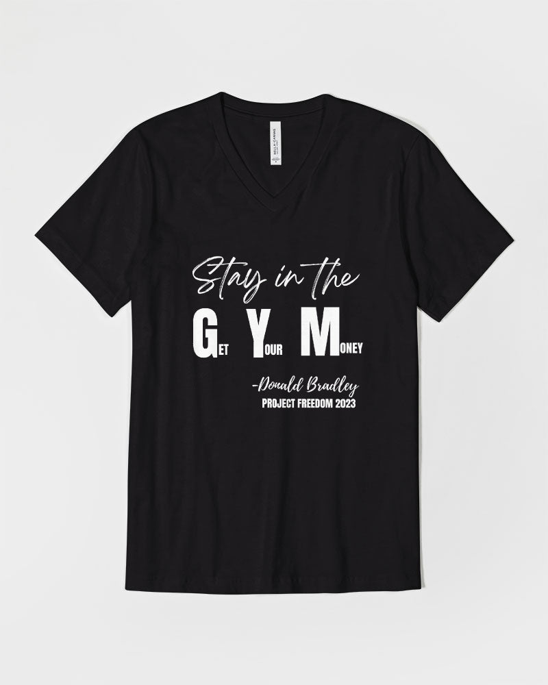 Stay in the Gym Unisex Jersey V-Neck Tee | Bella + Canvas