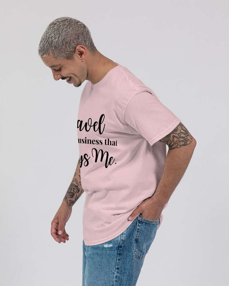 Travel is the Business 2 - Pink Shirt / Black Font Unisex Ultra Cotton T-Shirt | Gildan