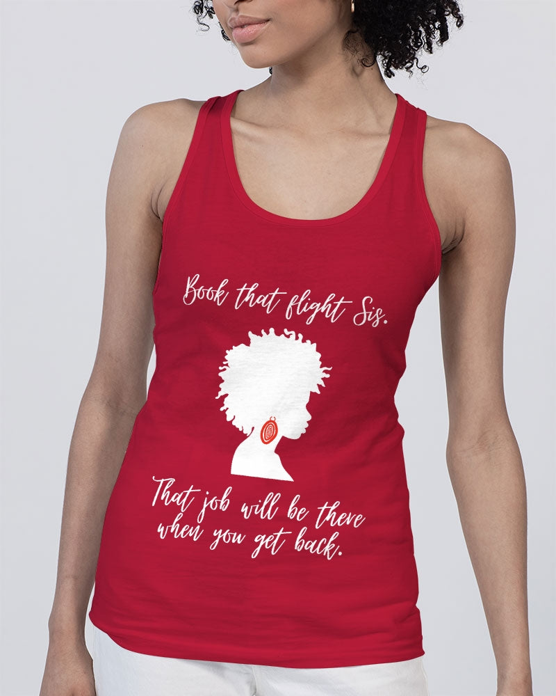 Book That Flight Sis. - Red Unisex Jersey Tank | Bella + Canvas