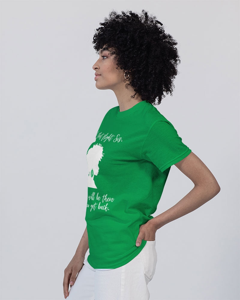 Book That Flight Sis. - Green Unisex Heavy Cotton T-Shirt | Gildan