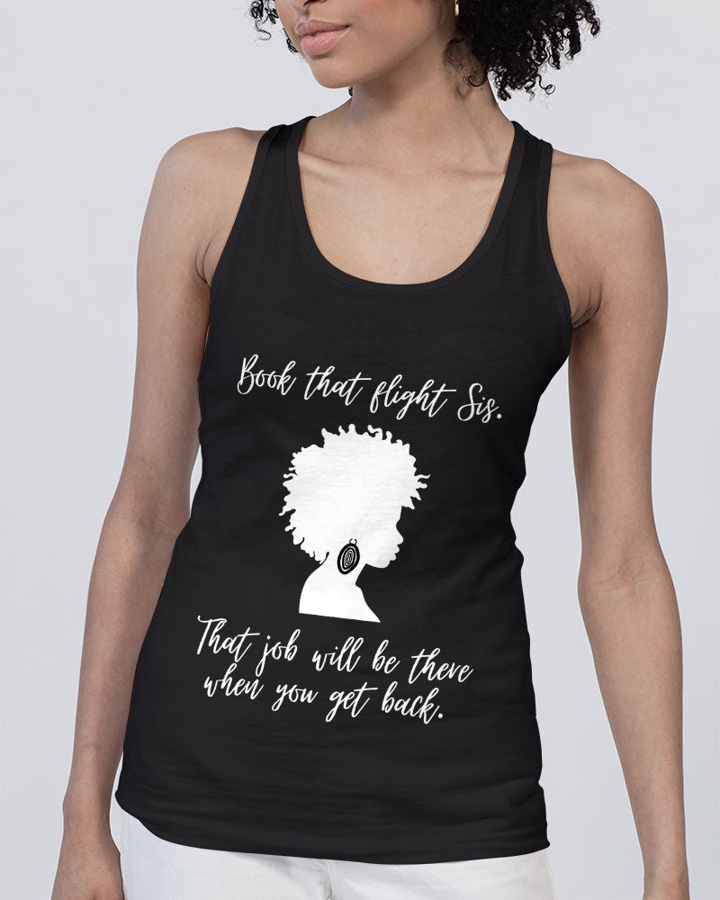 Book That Flight Sis. - Black 2 Unisex Jersey Tank | Bella + Canvas