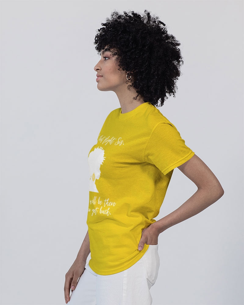Book That Flight Sis. - Yellow Unisex Heavy Cotton T-Shirt | Gildan