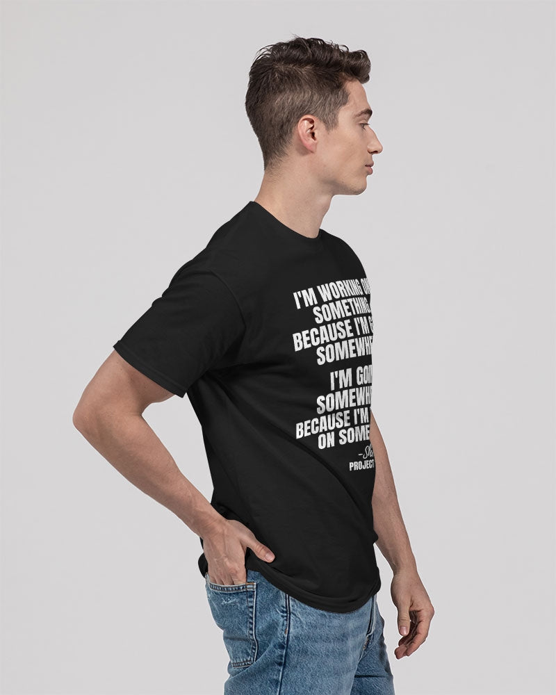 I'm Working On Something - White Unisex Heavy Cotton T-Shirt | Gildan
