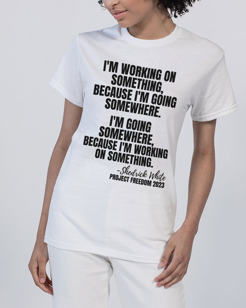 I'm Working On Something Unisex Heavy Cotton T-Shirt | Gildan