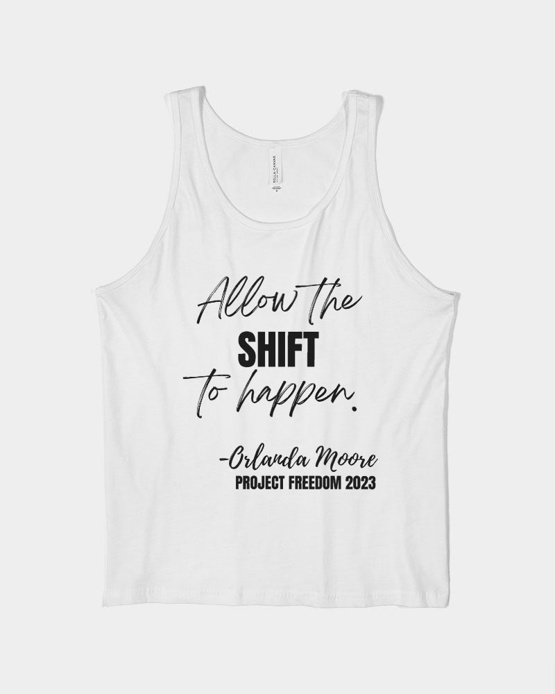 Allow the SHIFT to happen - Black Unisex Jersey Tank | Bella + Canvas