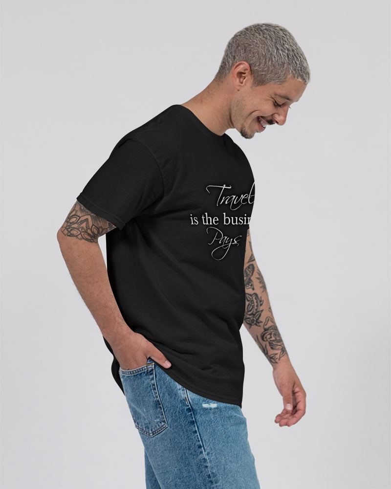Travel is the Business 1 - White Font Unisex Ultra Cotton T-Shirt | Gildan