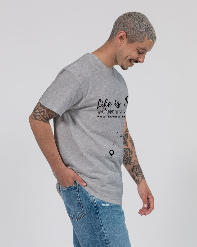 Life is Short - Gray Shirt / Black Font Unisex Ultra Cotton T-Shirt | Gildan