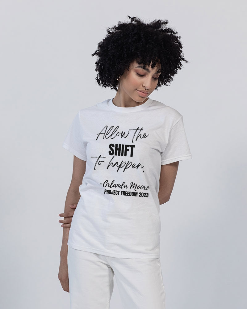 Allow the SHIFT to happen - Black Unisex Heavy Cotton T-Shirt | Gildan