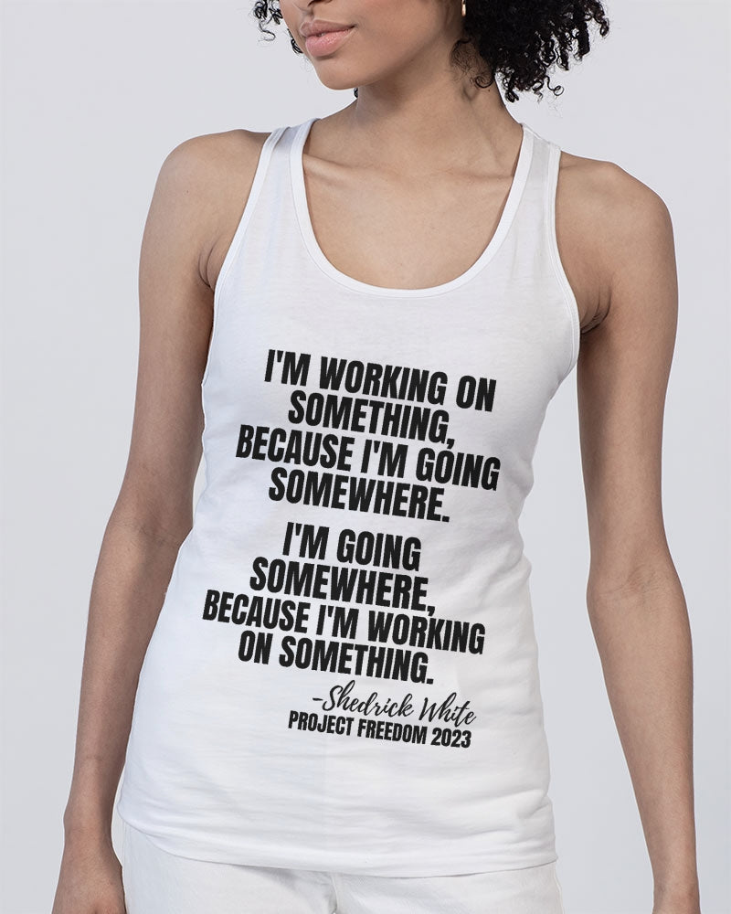 I'm Working On Something Unisex Jersey Tank | Bella + Canvas