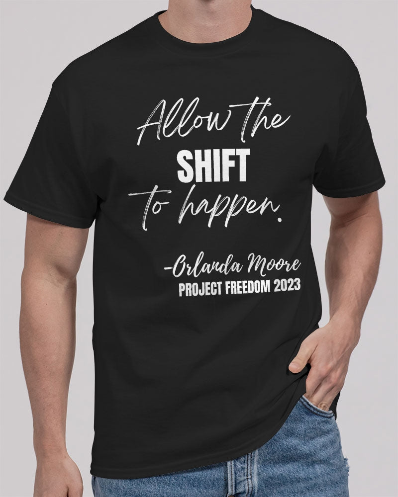 Allow the SHIFT to happen - White Unisex Heavy Cotton T-Shirt | Gildan