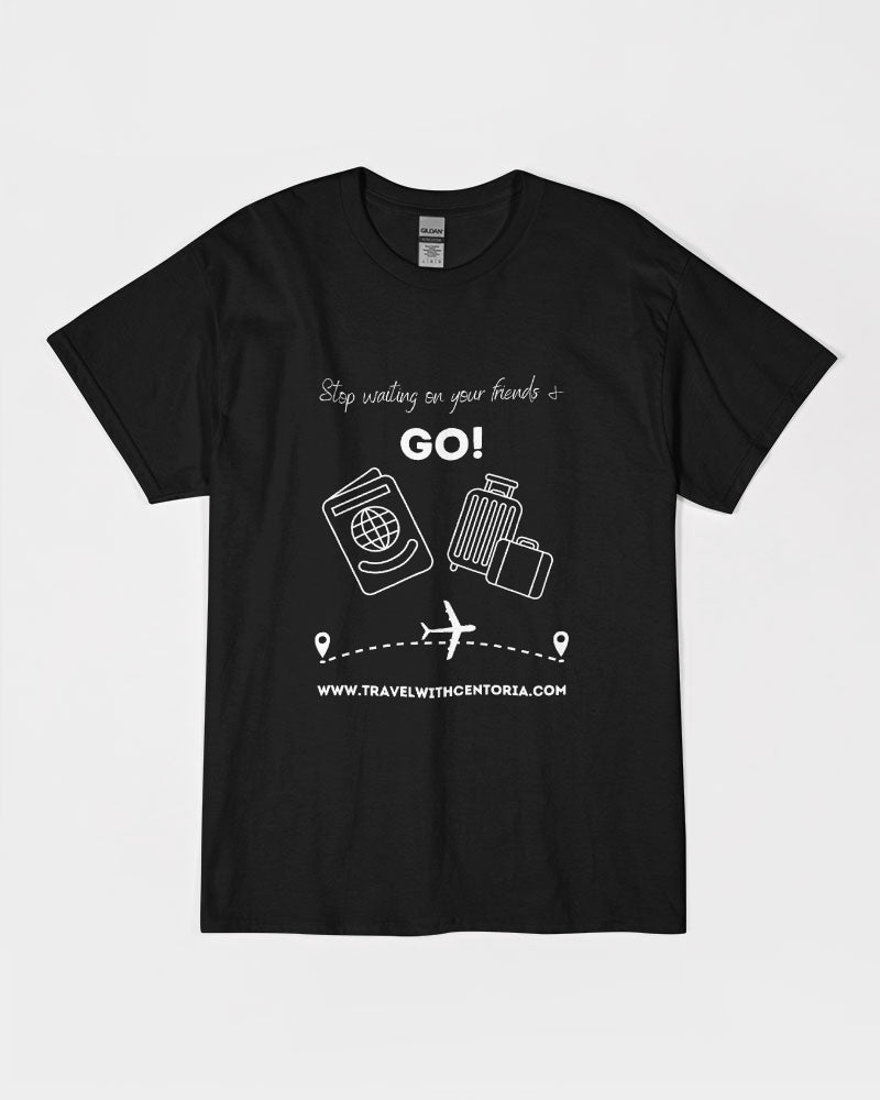 Stop Waiting - White Font Unisex Ultra Cotton T-Shirt | Gildan