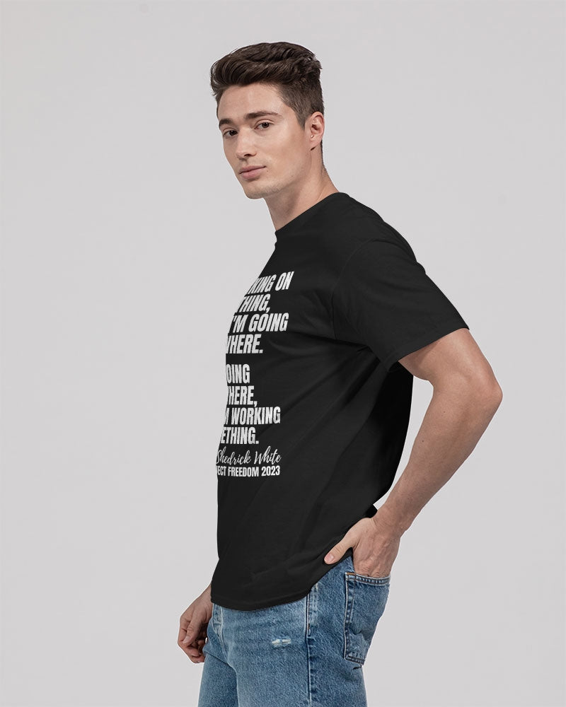 I'm Working On Something - White Unisex Heavy Cotton T-Shirt | Gildan