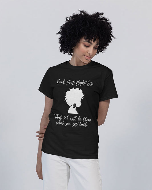 Book That Flight Sis. - Black 2 Unisex Heavy Cotton T-Shirt | Gildan