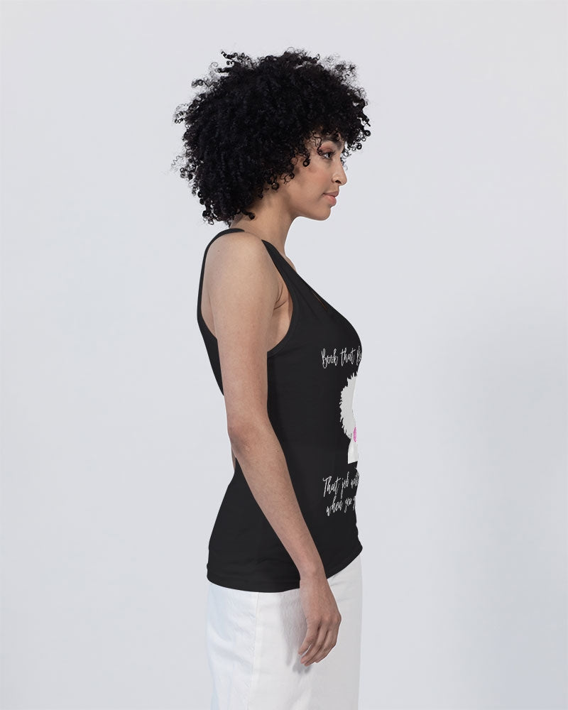 Book That Flight Sis. - White Font Unisex Jersey Tank | Bella + Canvas