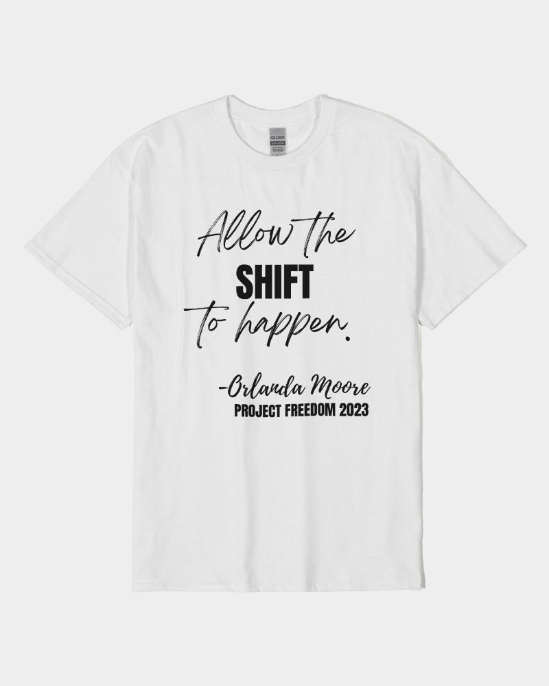 Allow the SHIFT to happen - Black Unisex Heavy Cotton T-Shirt | Gildan