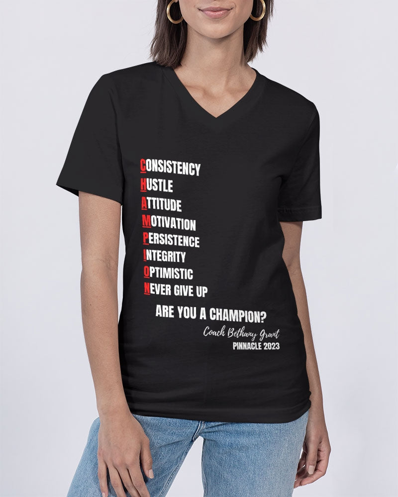 CHAMPION Unisex Jersey V-Neck Tee | Bella + Canvas