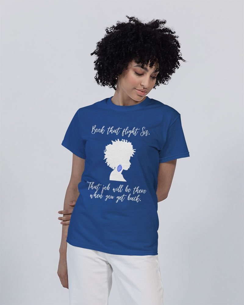 Book That Flight Sis. - Royal Unisex Heavy Cotton T-Shirt | Gildan