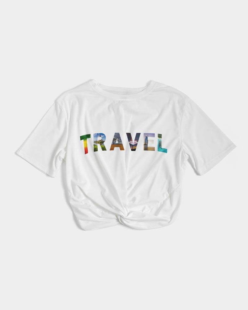 Travel Women's Twist-Front Cropped Tee