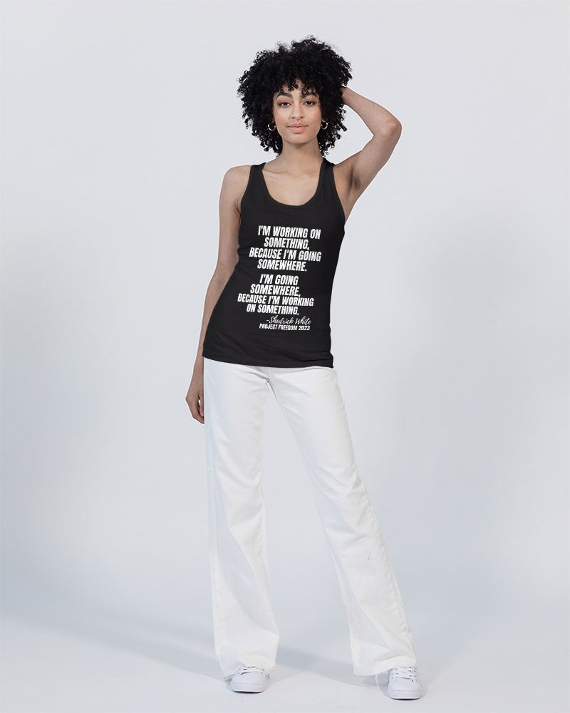 I'm Working On Something - White Unisex Jersey Tank | Bella + Canvas