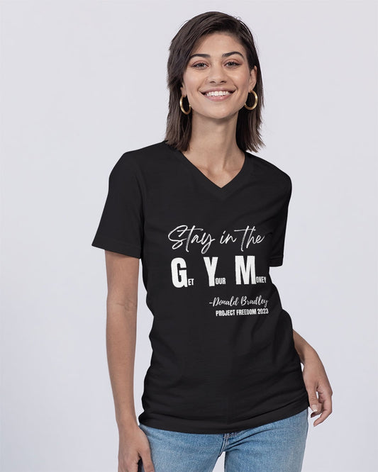 Stay in the Gym Unisex Jersey V-Neck Tee | Bella + Canvas