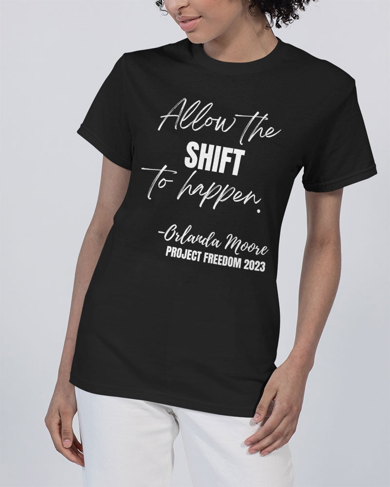 Allow the SHIFT to happen - White Unisex Heavy Cotton T-Shirt | Gildan