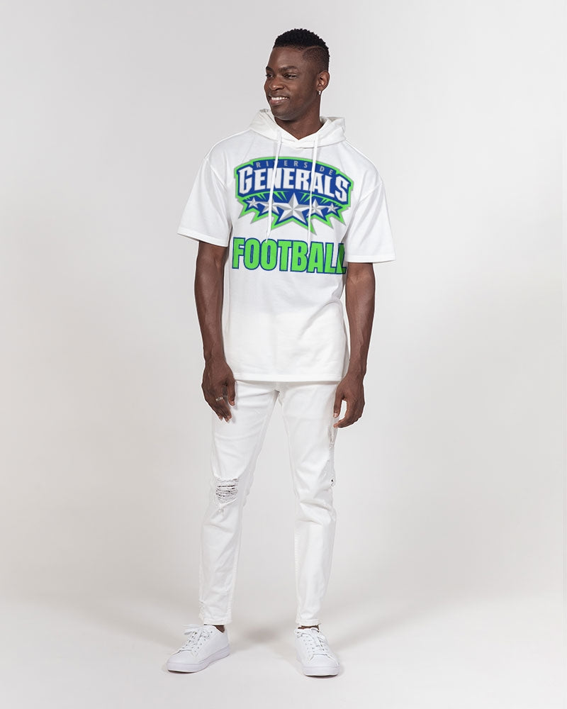 Generals - Football - Blue Outline Men's Premium Heavyweight Short Sleeve Hoodie