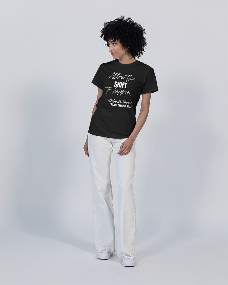 Allow the SHIFT to happen - White Unisex Heavy Cotton T-Shirt | Gildan