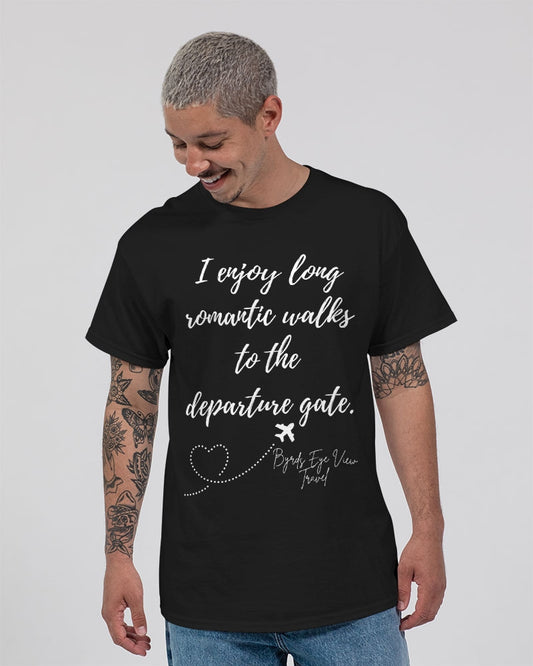 Romantic Walk - White Font Unisex Ultra Cotton T-Shirt | Gildan