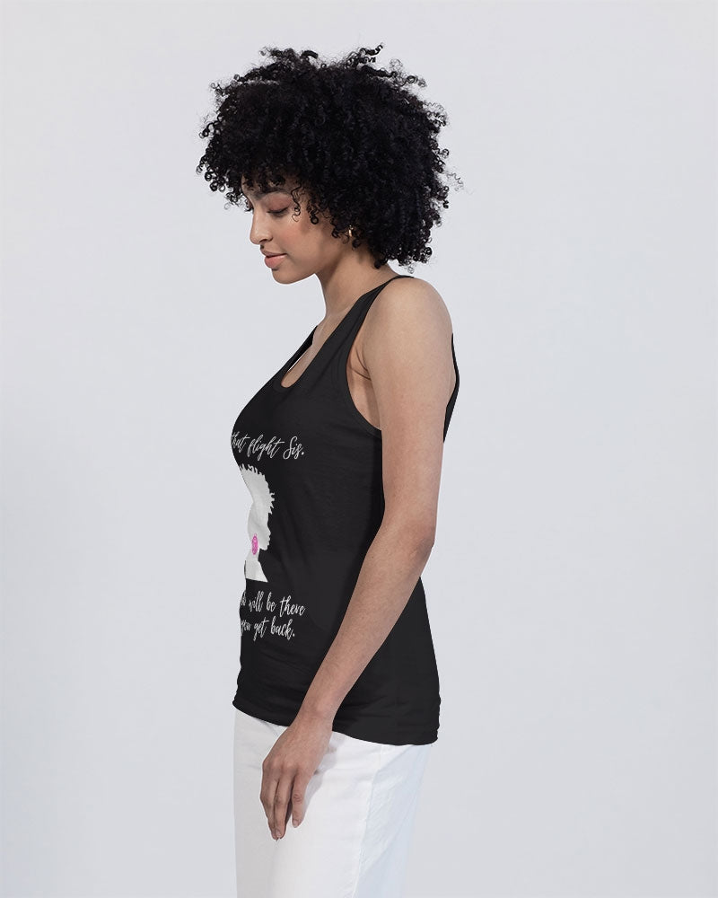 Book That Flight Sis. - White Font Unisex Jersey Tank | Bella + Canvas