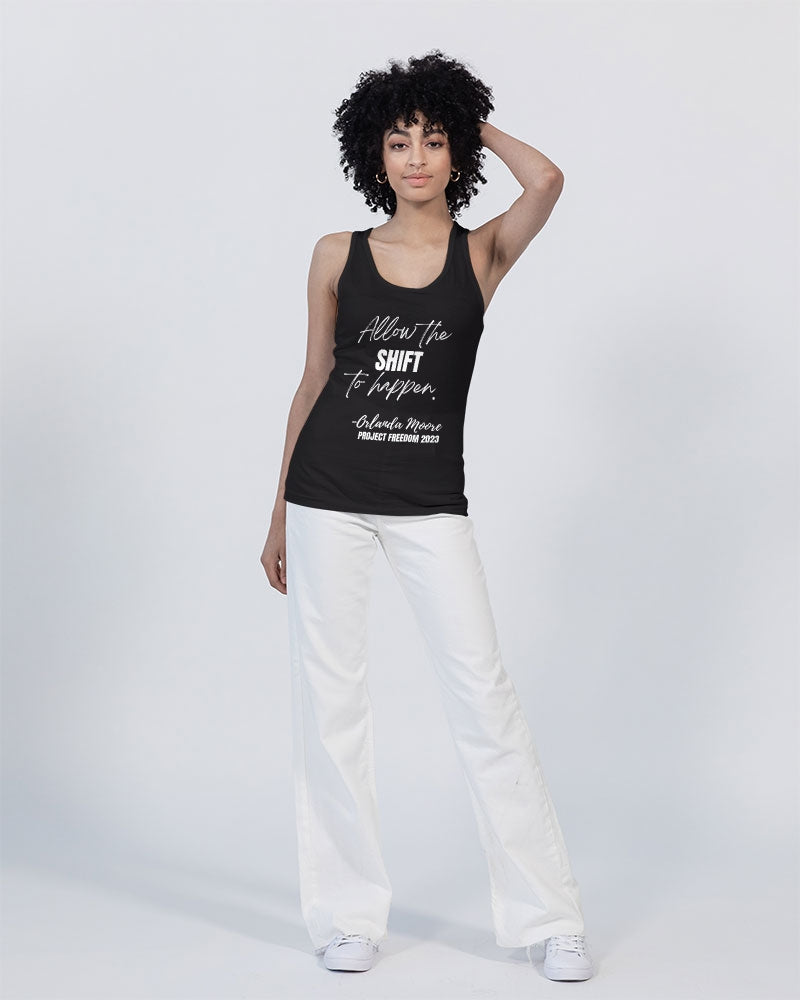 Allow the SHIFT to happen - White Unisex Jersey Tank | Bella + Canvas