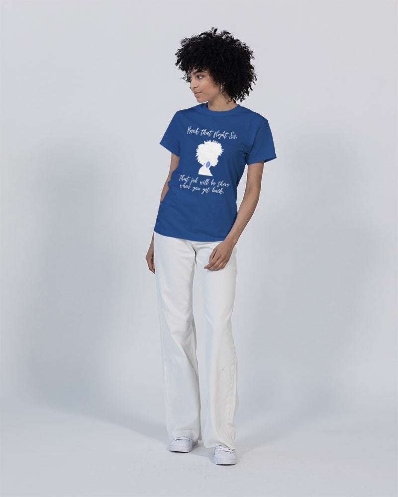 Book That Flight Sis. - Royal Unisex Heavy Cotton T-Shirt | Gildan