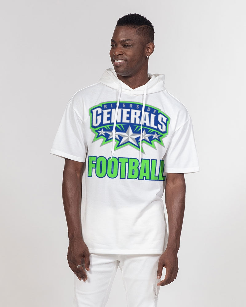 Generals - Football - Blue Outline Men's Premium Heavyweight Short Sleeve Hoodie