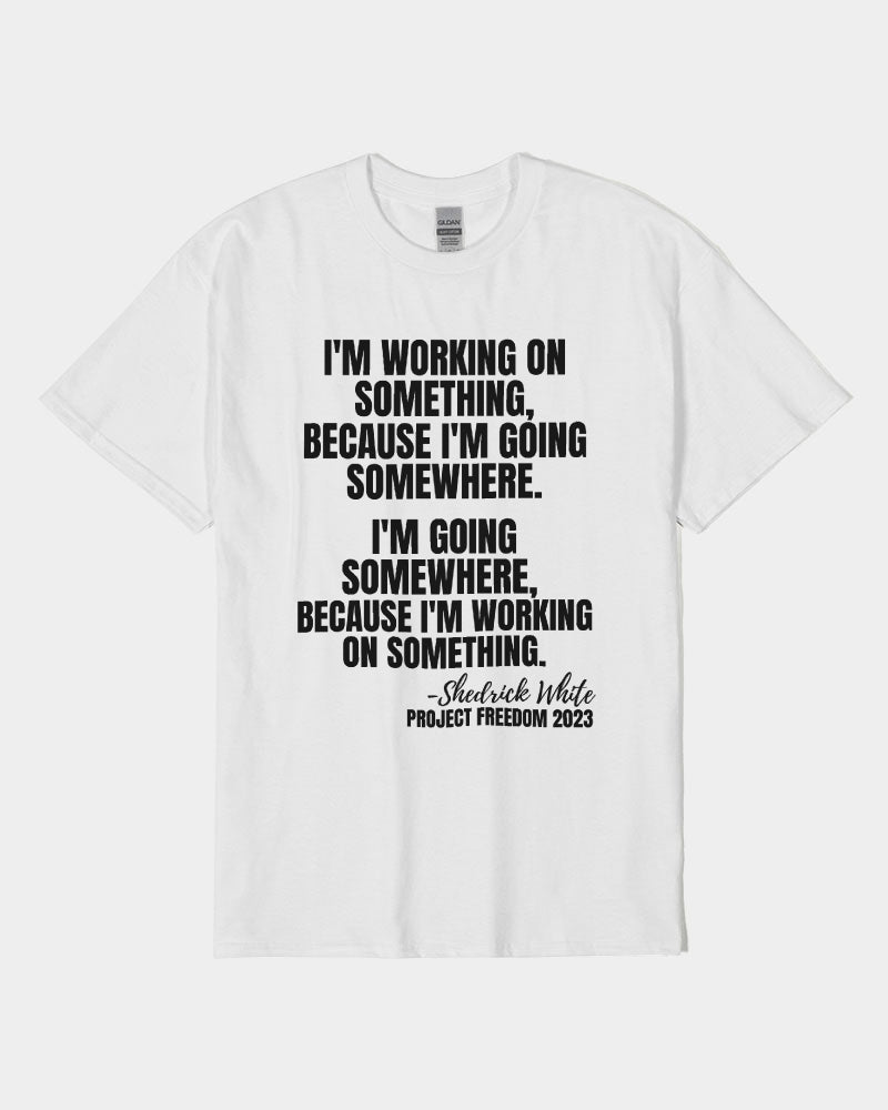 I'm Working On Something Unisex Heavy Cotton T-Shirt | Gildan