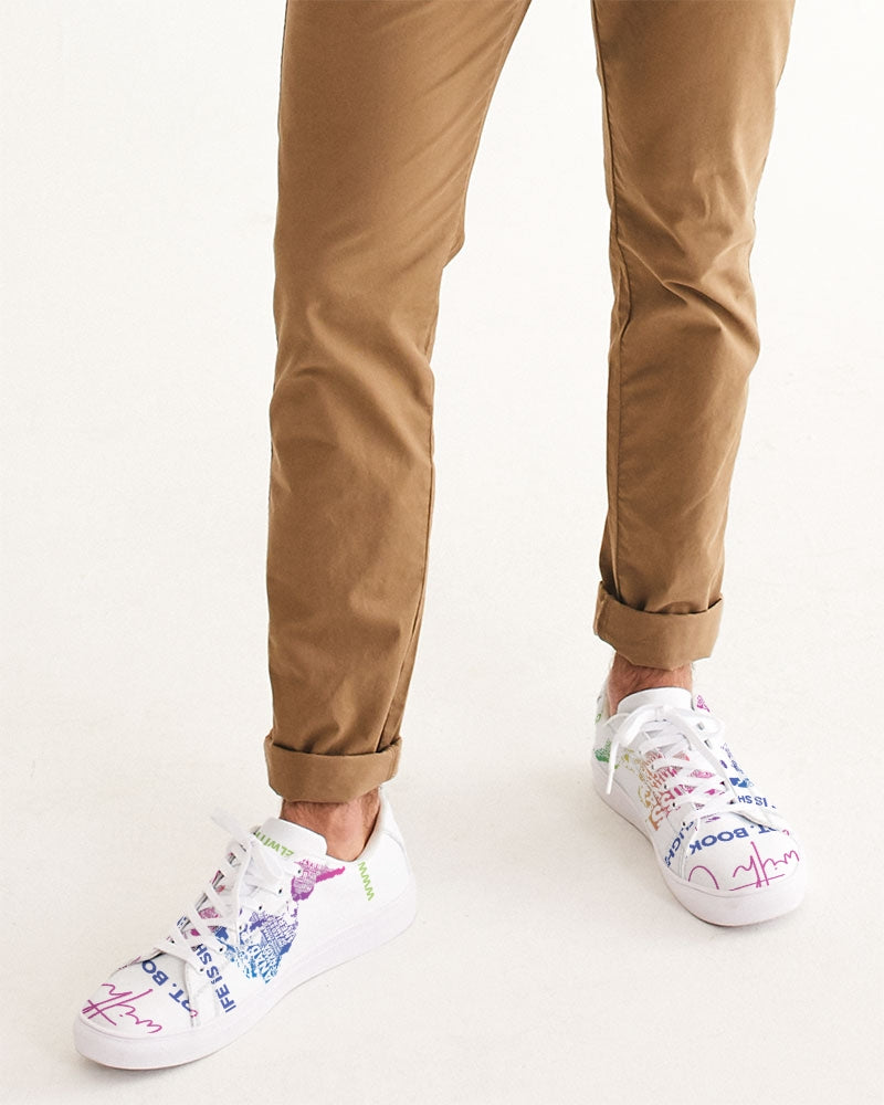 Travel with Centoria T-Shirt Men's Faux-Leather Sneaker