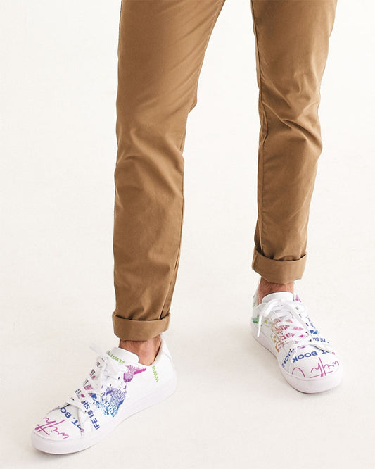 Travel with Centoria T-Shirt Men's Faux-Leather Sneaker