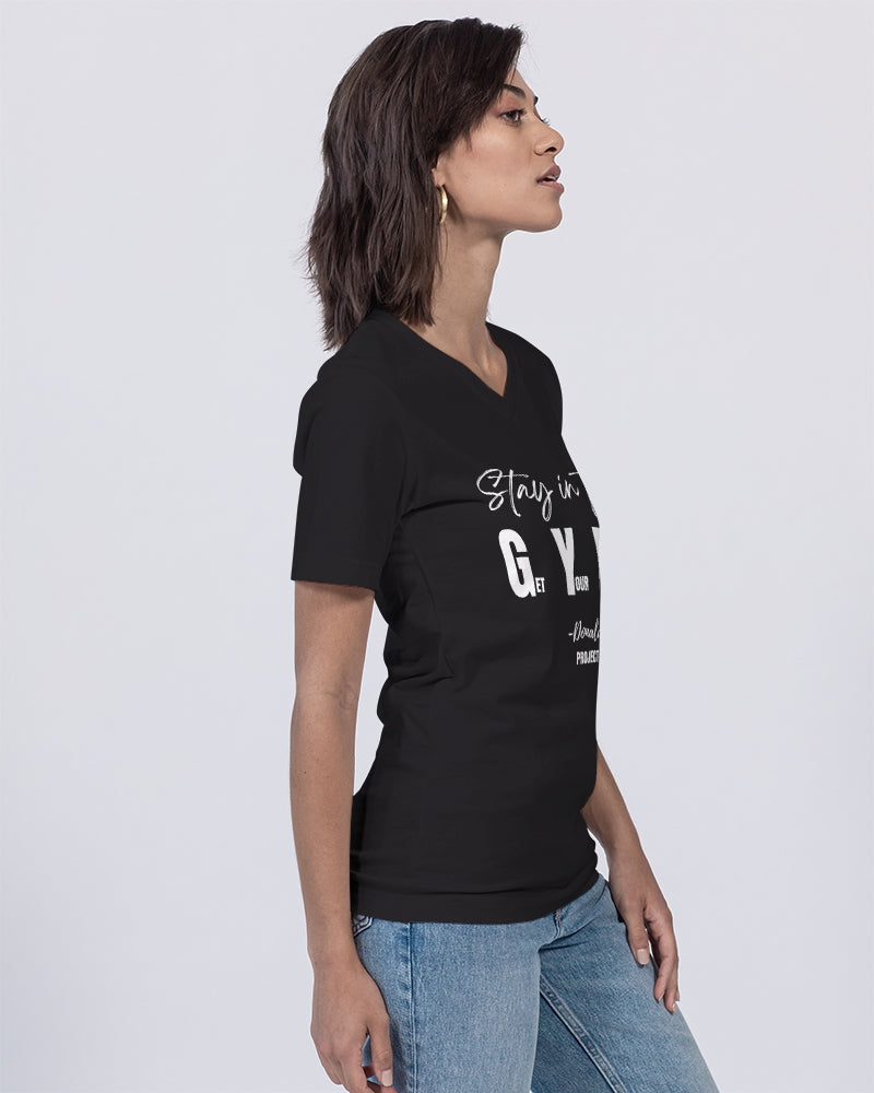 Stay in the Gym Unisex Jersey V-Neck Tee | Bella + Canvas